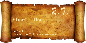 Rimpfl Tibor névjegykártya